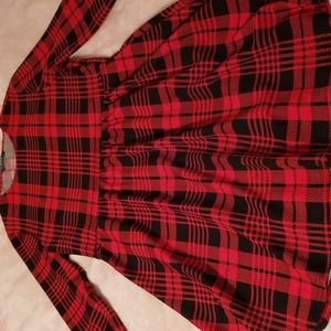 Red and Black Plaid Dress